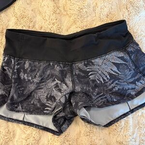 lululemon athletica Black and Gray Women Shorts
